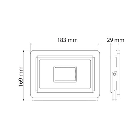 Світлодіодний LED прожектор 50W 6400K 4500Lm IP65 чорний
