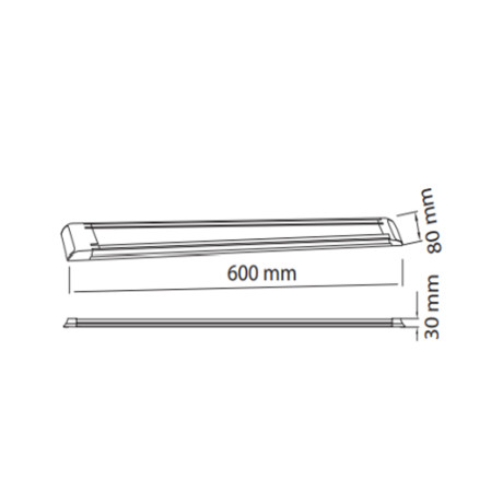 Світлодіодний LED світильник лінійний 30W 6400К 2250Lm 600мм білий