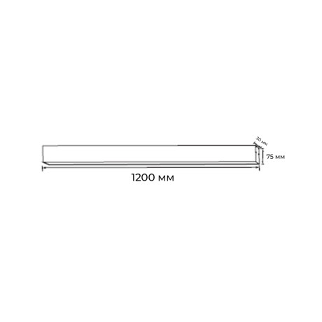 Світлодіодний LED світильник 40W 3CCT 4000K 4200Lm 30х1185мм чорний