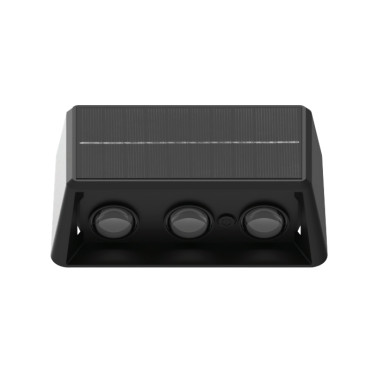 Світлодіодний LED світильник на сонячній батареї 6W 3CCT 50Lm IP65 настінний чорний