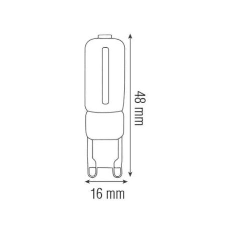 Світлодіодна LED лампа G9 3W 300Lm 2700K