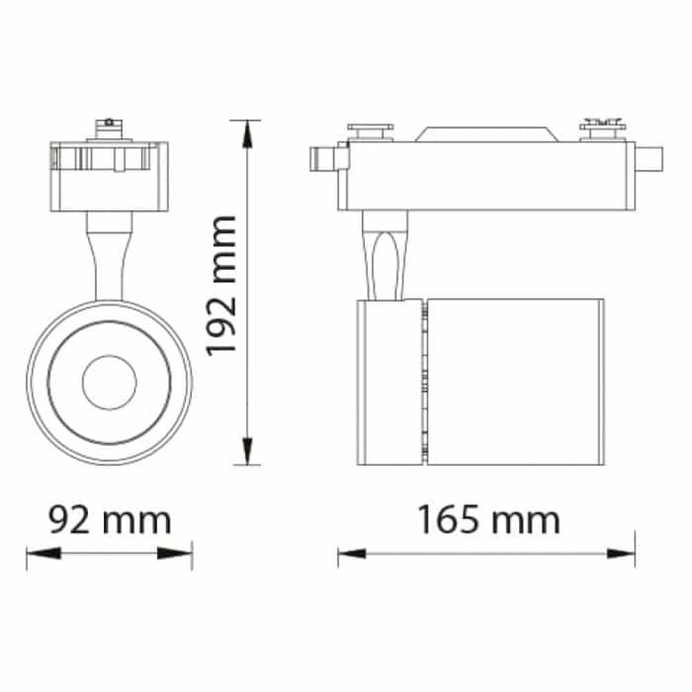 Світлодіодний LED світильник трековий COB LED 35W 4200K 3400Lm білий Світлодіодний LED світильник трековий COB LED 35W 4200K 3400Lm білий