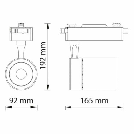 Світлодіодний LED світильник трековий COB LED 35W 4200K 3400Lm білий