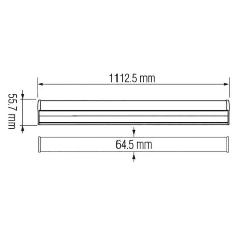 Світлодіодний LED світильник вологозахищений 40W 6400K 4200Lm IP65 1262x78,4мм білий