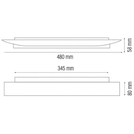 Світлодіодний LED світильник настінний 12W 4000K 950lm 480мм білий