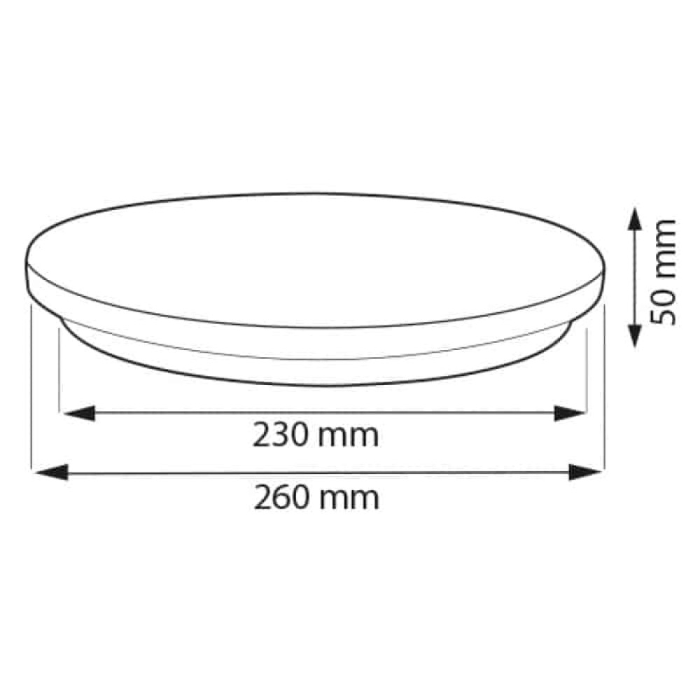 Світлодіодний LED світильник стельовий 15W 6400K 911lm 260мм круглий білий Світлодіодний LED світильник стельовий 15W 6400K 911lm 260мм круглий білий
