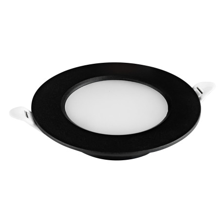 Світлодіодний LED світильник 3W 6400K 300Lm врізний d-89,5мм круглий чорний