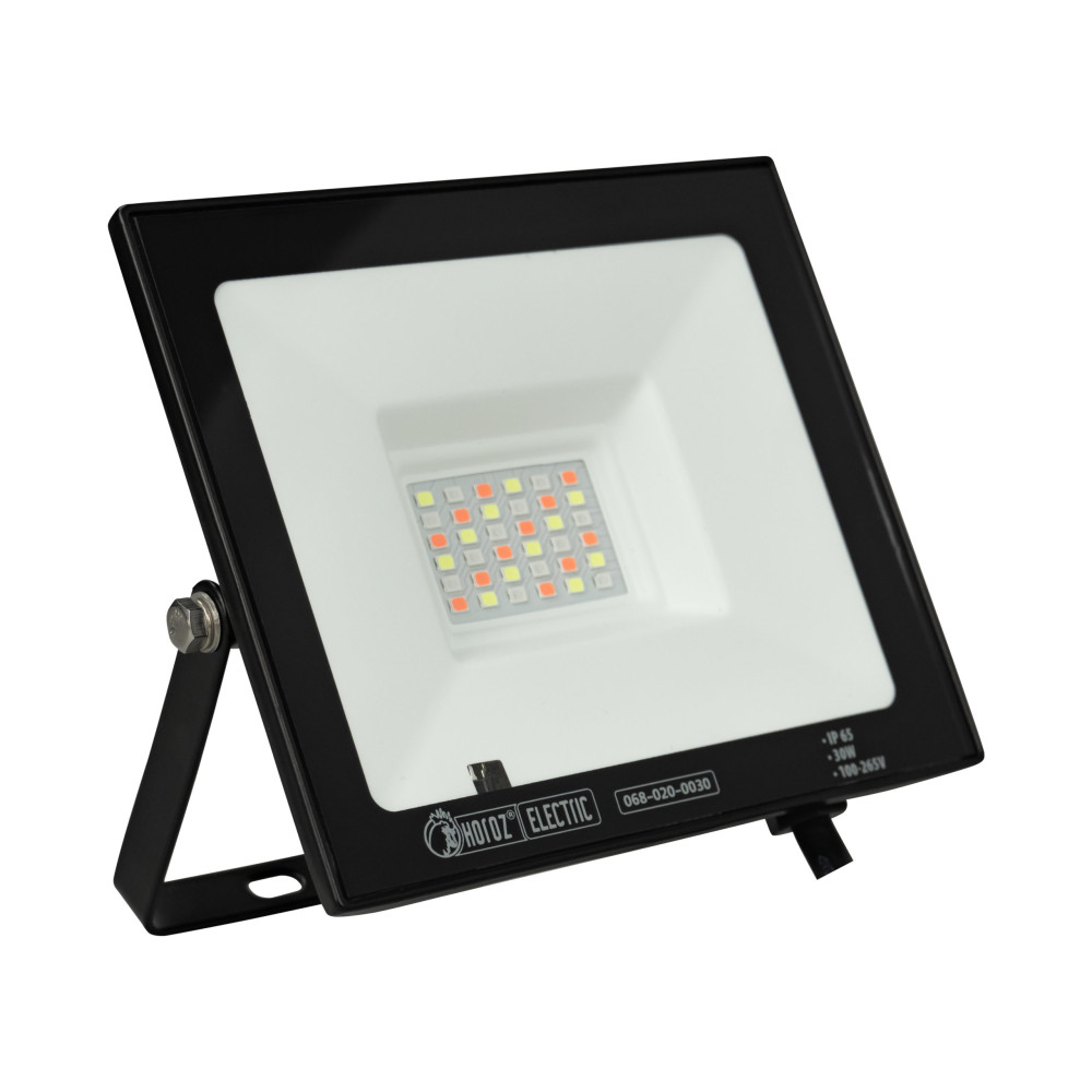 Світлодіодний LED прожектор 30W RGB 2400Lm IP65 чорний