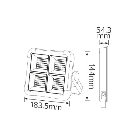 Світлодіодний LED прожектор на сонячній панелі + USB-C 200W 1466Lm 3000K-4200K-6400K IP44 помаранчевий