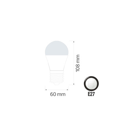 Світлодіодна LED лампа А60 9W E27 800Lm 2700K-6500K RGB