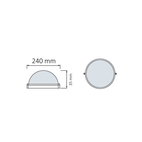 Світлодіодний LED світильник стельовий 36W ІР65 6400K 3600Lm 240 круглий білий