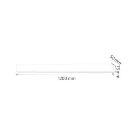 Світлодіодний LED світильник 40W 3CCT 4200Lm 50х1200мм чорний