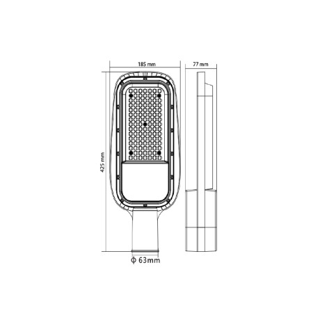 Світлодіодний LED прожектор консольний 100W 6400K 11680Lm IP65 425x185мм сірий