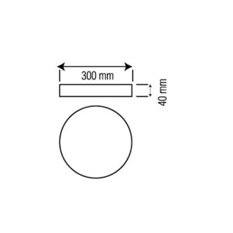 Світлодіодний LED світильник 48W 3CCT 4320Lm 300х40мм чорний круглий
