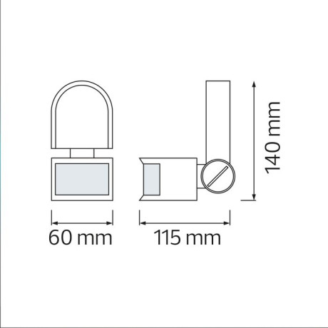 Датчик руху 1000W 220-240V IP44 180° білий