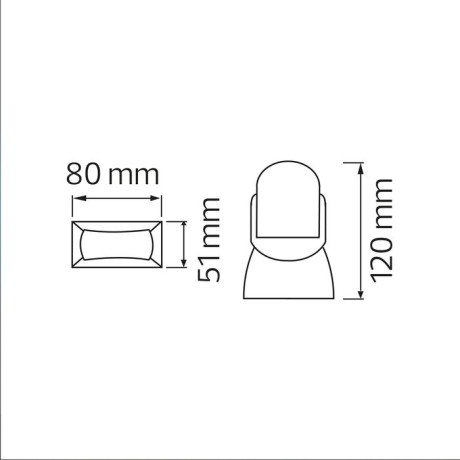 Датчик руху 1200W 220-240V IP65 180° білий