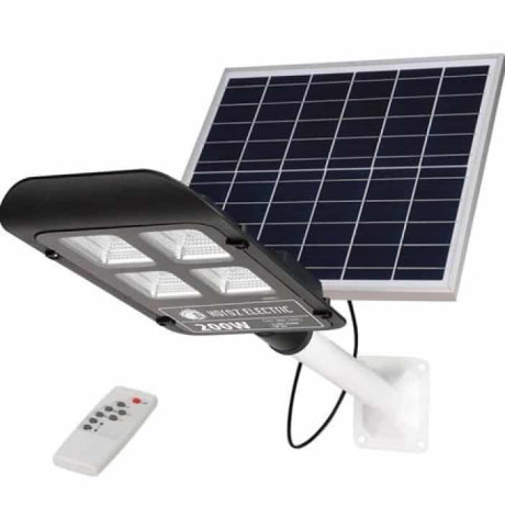 Світлодіодний LED прожектор консольний на сонячній панелі 100W 6400K 1300Lm чорний