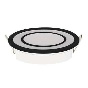 Світлодіодний LED світильник 12W 4200K 1000Lm врізний d-145мм чорний круглий