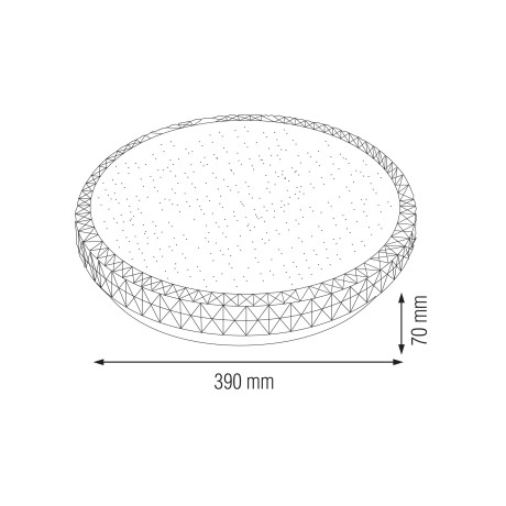Світлодіодний LED світильник стельовий 36W 6400K 3600lm 400мм круглий білий