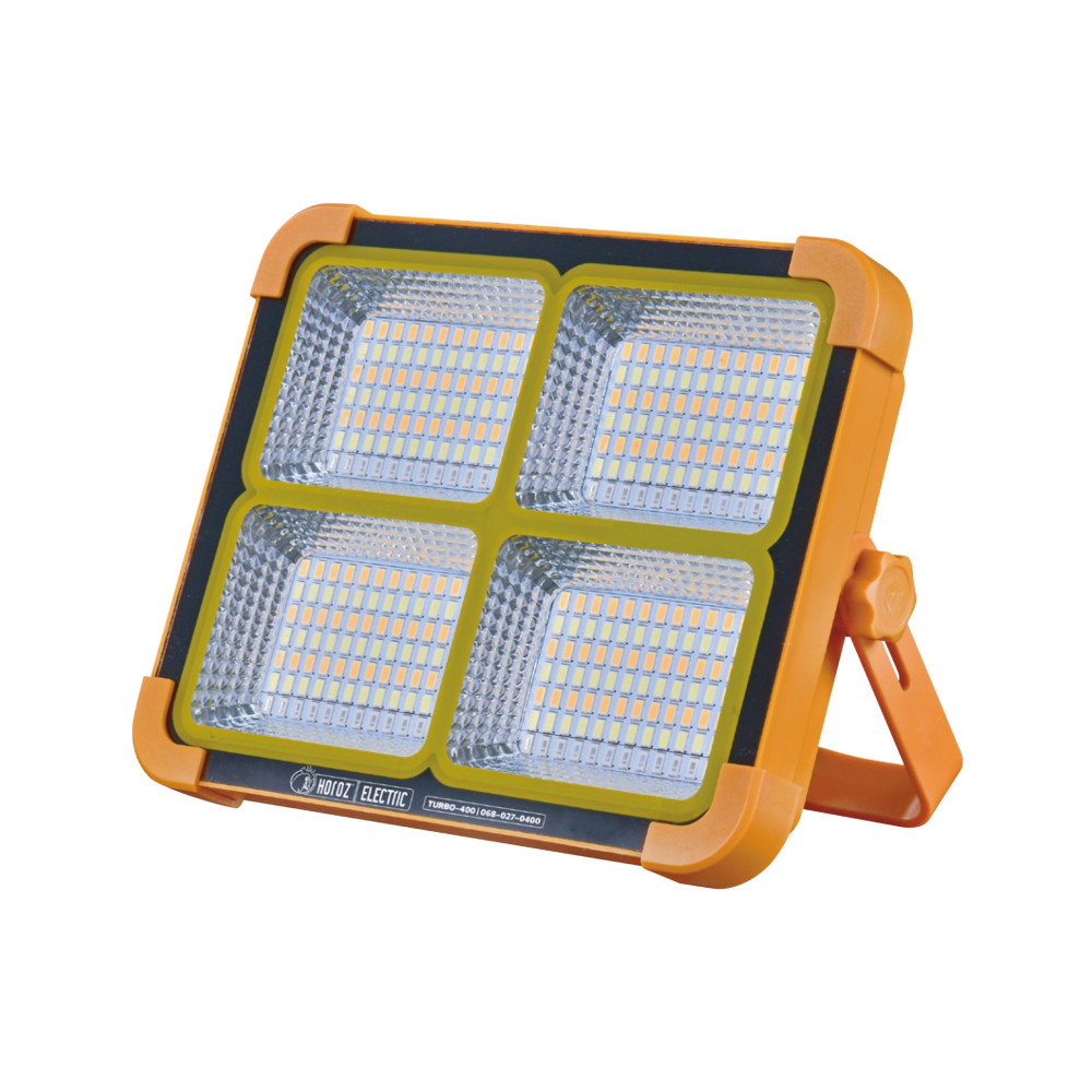 Світлодіодний LED прожектор на сонячній панелі + USB-C 400W 2391Lm 3000K-4200K-6400K IP44 помаранчевий