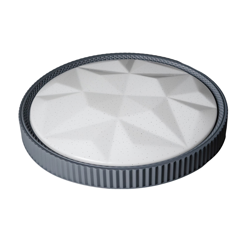 Світлодіодний LED світильник стельовий 36W 6400K 3600lm 390мм круглий сірий