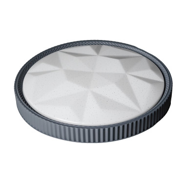 Світлодіодний LED світильник стельовий 36W 6400K 3600lm 390мм круглий сірий