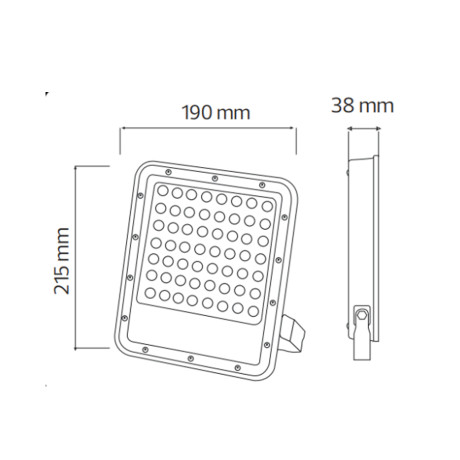 Світлодіодний LED прожектор 50W 6400K 6000Lm IP65 сірий