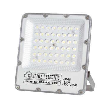 Світлодіодний LED прожектор 50W 6400K 6000Lm IP65 сірий Світлодіодний LED прожектор 50W 6400K 6000Lm IP65 сірий