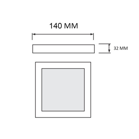 Світлодіодний LED світильник 12W 3CCT 1050Lm ІР20 140х32мм білий квадратний