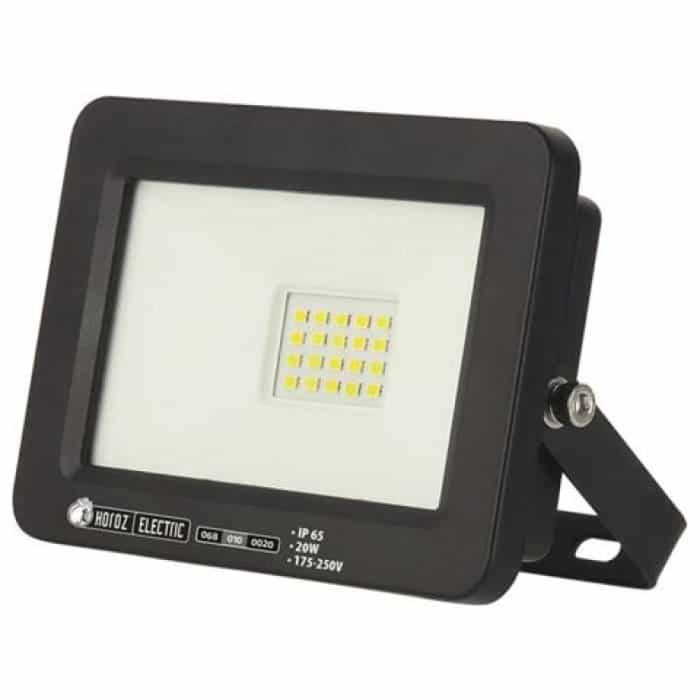 Світлодіодний LED прожектор 20W 6400K 2200Lm IP65 чорний