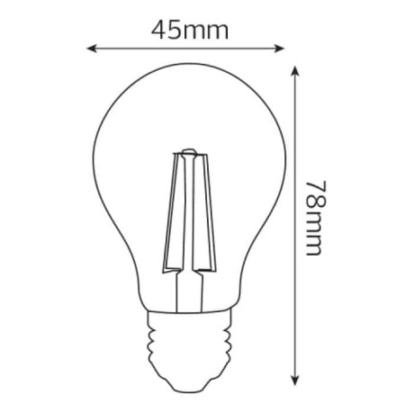 Світлодіодна LED лампа філамент 6W шарік Е27 700Lm 2700К