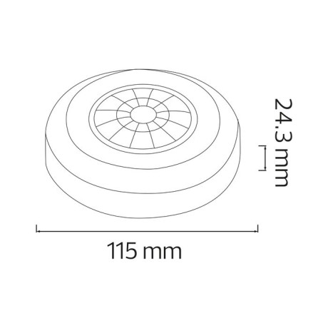 Датчик руху 400W 220-240V IP20 360° білий