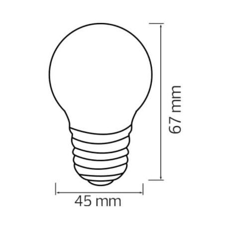 Світлодіодна LED лампа шарік 1W E27 68Lm