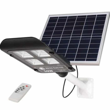 Світлодіодний LED прожектор консольний на сонячній панелі LED 50W 6400K 950Lm чорний