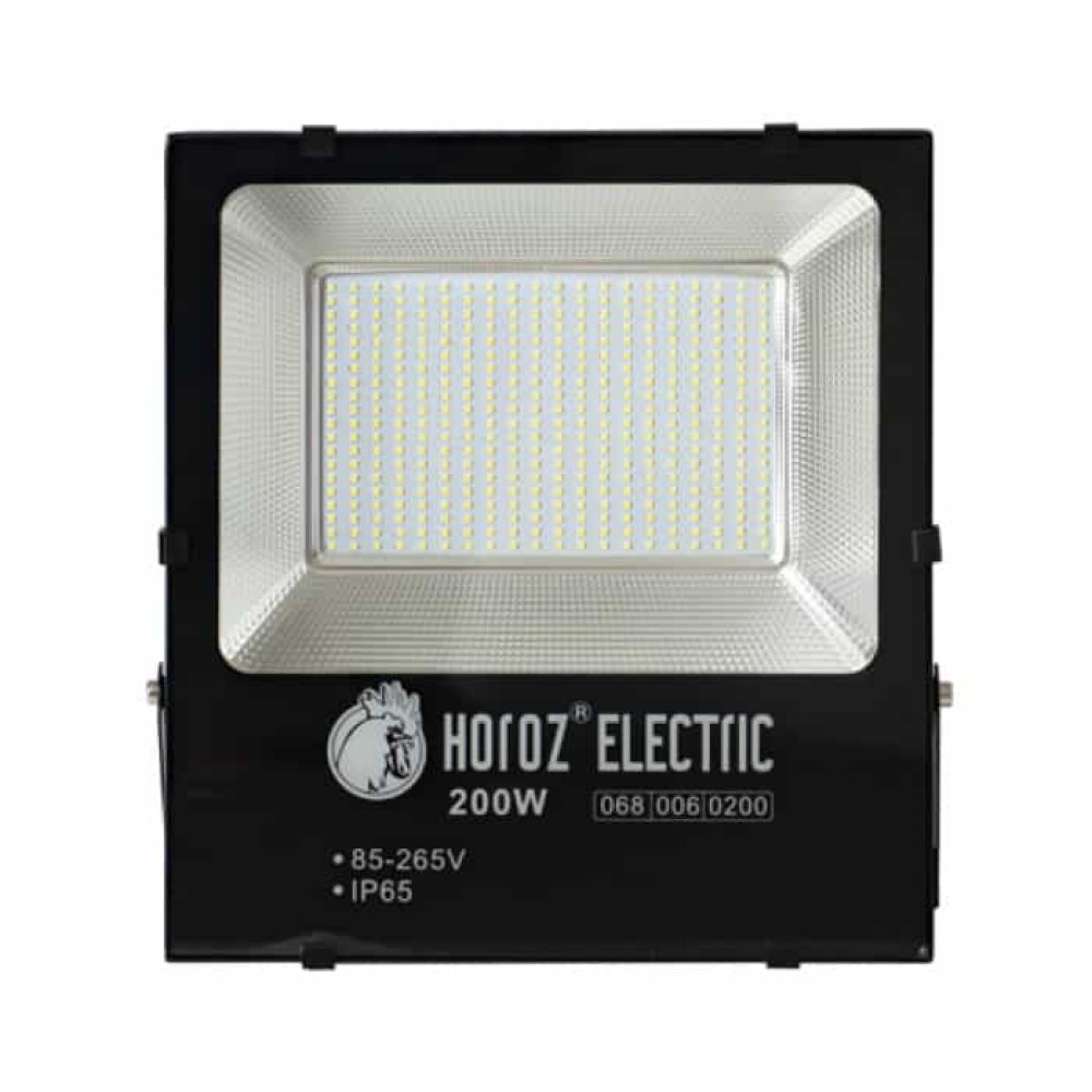 Світлодіодний LED прожектор 200W 6400K 19000Lm IP65 чорний 400x350мм
