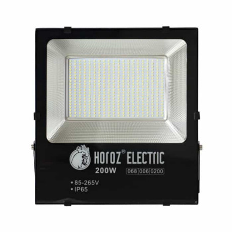 Світлодіодний LED прожектор 200W 6400K 19000Lm IP65 чорний 400x350мм