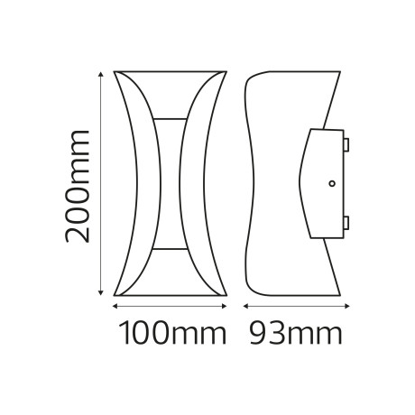 Світлодіодний LED світильник садово-парковий 10W 4200K 517Lm IP65 настінний чорний+золотистий