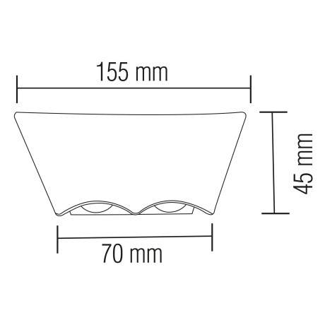 Світлодіодний LED світильник садово-парковий 6W 4200K 335Lm IP54 настінний чорний