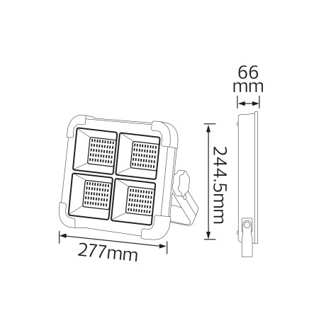 Світлодіодний LED прожектор на сонячній панелі + USB-C 800W 2733Lm 3000K-4200K-6400K IP44 помаранчевий