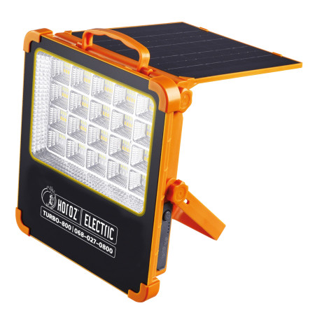 Світлодіодний LED прожектор на сонячній панелі + USB-C 800W 2733Lm 3000K-4200K-6400K IP44 помаранчевий