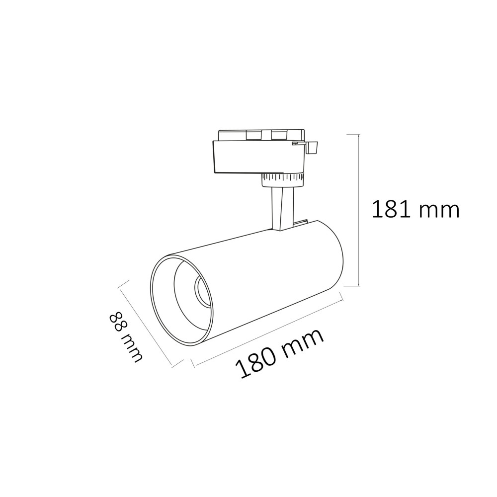 Світлодіодний LED світильник трековий COB LED 40W 4200K 3000Lm чорний Світлодіодний LED світильник трековий COB LED 40W 4200K 3000Lm чорний