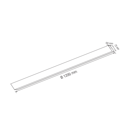 Світлодіодний LED світильник 40W 3CCT 4200Lm 50х1200мм чорний