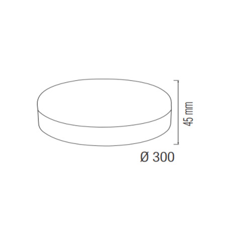 Світлодіодний LED світильник 48W 6400K 4500Lm 300х45мм білий круглий