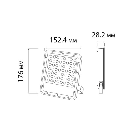 Світлодіодний LED прожектор 50W 3CCT 6500Lm IP65 чорний