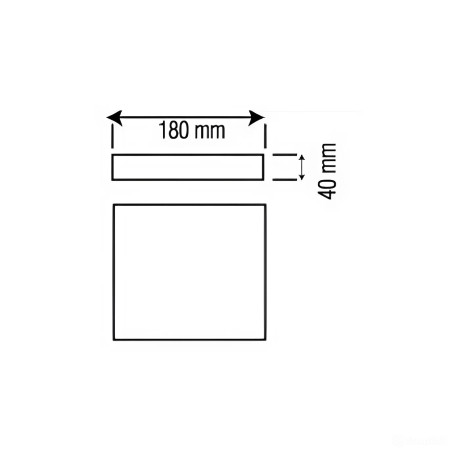 Світлодіодний LED світильник 24W 3CCT 2160Lm 180х40мм чорний квадратний