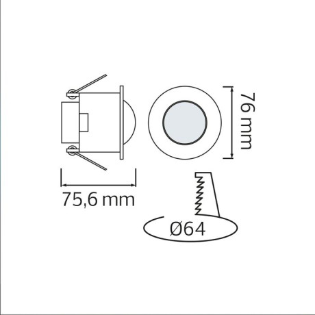 Датчик руху 1200W 220-240V IP20 360° вбудований білий