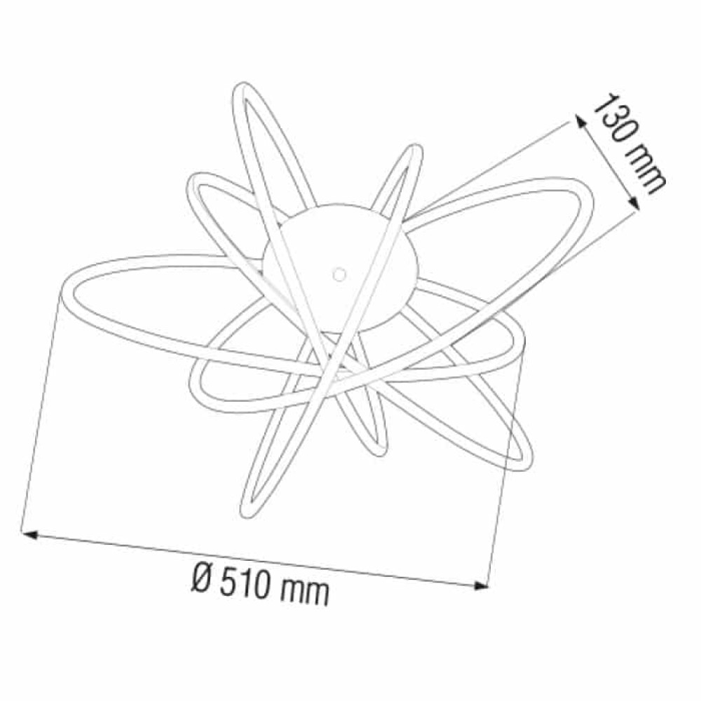 Світлодіодний LED світильник 100W 4000K 4500Lm 130х510мм кольору хром Світлодіодний LED світильник 100W 4000K 4500Lm 130х510мм кольору хром