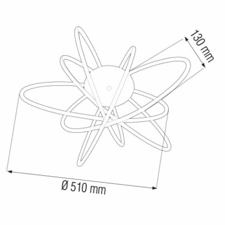 Світлодіодний LED світильник 100W 4000K 4500Lm 130х510мм кольору хром