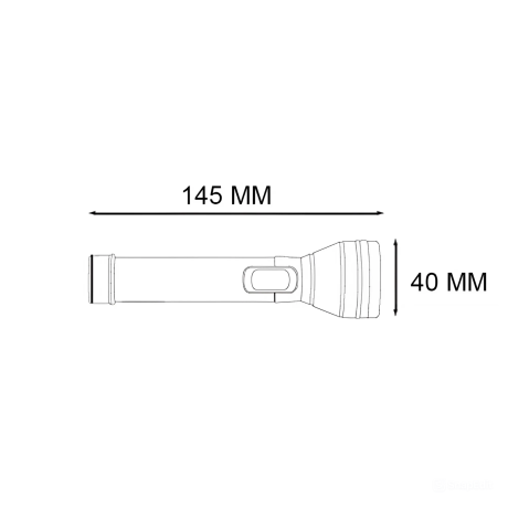 Ліхтарик світлодіодний акумуляторний 1W 80Lm 3.7V 1200 mAh IP20 40х145мм ручний
