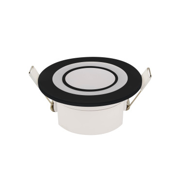 Світлодіодний LED світильник 5W 4200K 350Lm врізний d-82мм чорний круглий